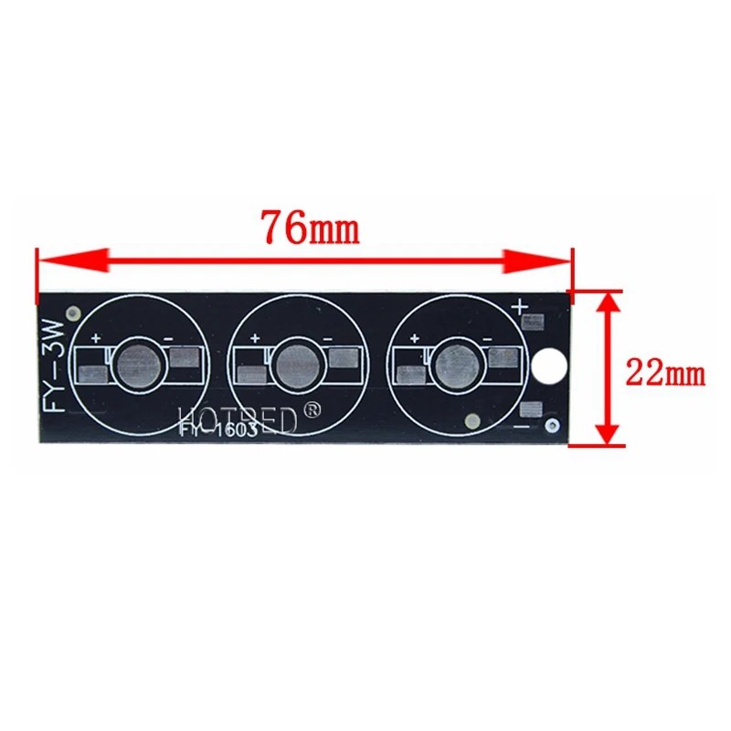 10 шт. 50 шт. 1 Вт 3 Вт 5 Вт светодиодный алюминиевый базовый лист 3X3 Вт 3X1 Вт 3*3 Вт 76*22 мм Печатная плата DIY для 3 Вт 9 Вт светодиодный светильник
