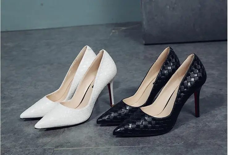; туфли-лодочки; Женская Белая обувь на высоком каблуке для девочек; коллекция года; женская обувь; новые черные туфли принцессы с острым носком