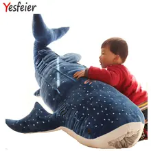 50/100cm New Style Blue Shark Plush Toys Big Fish Cloth doll Whale stuffed plush animals doll Children Birthday Gift