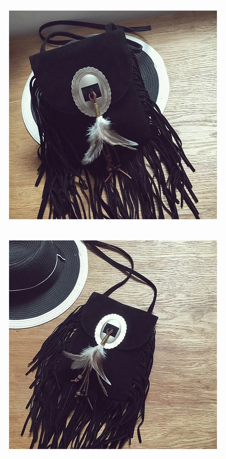 Female Small suede Bag Brown Beaded Feathers Hippie American Indian Tribal Bohemian Boho Chic Ibiza Style Pouch Bag (7)