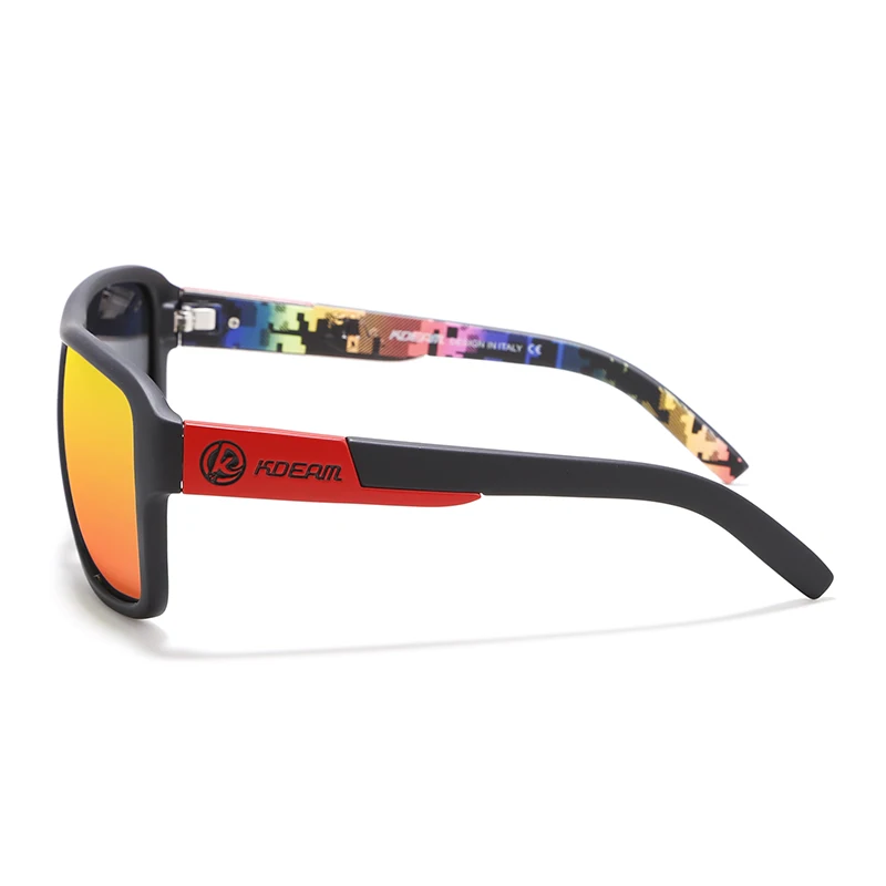 Варенье Стиль поляризованных солнцезащитных очков Для мужчин спортивные очки Марка KDEAM Наивысшее качество солнца характеристики очков включает полный посылка