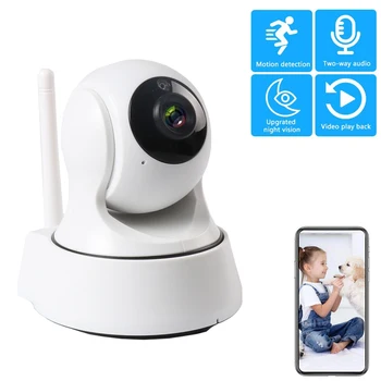 

720P WiFi Camera Home Wireless Security Surveillance Camera P2P Pan Tilt Control Motion Detect Alert 2-Way Audio IR Night Vision