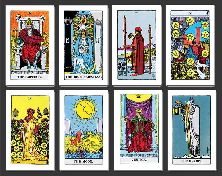 12*7cm 78pcs/pcs Rider Waite Tarot Deck Card Beginners Gift Board Games Entertainment Fun Playing Cards Paper