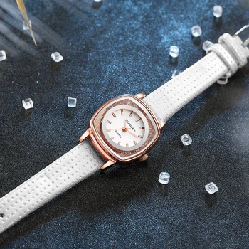

New Square Dress Watch Women Popular Moving Shiny Beads Quartz Bracelet Watch Ladies Elegant Slim Small Wristwatches 2019 Hot