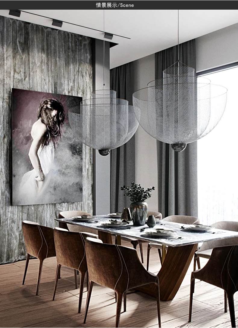 Скандинавский дизайнерский подвесной светильник, современная простота, домашний декоративный Железный арт, светодиодные подвесные светильники для столовой, ресторана, креативная Подвесная лампа