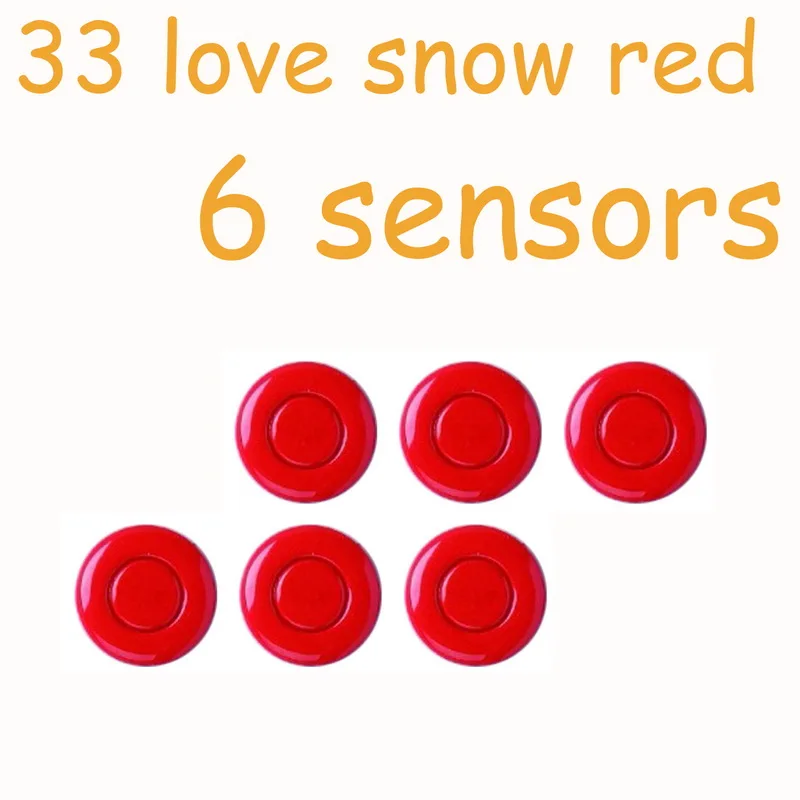 33 love and snow Red Зуммер 6 сенсор s 44 цвета Автомобильный датчик парковки Комплект 12 В обратная помощь резервная система звуковой сигнал оповещения - Название цвета: 33 love and snow Red
