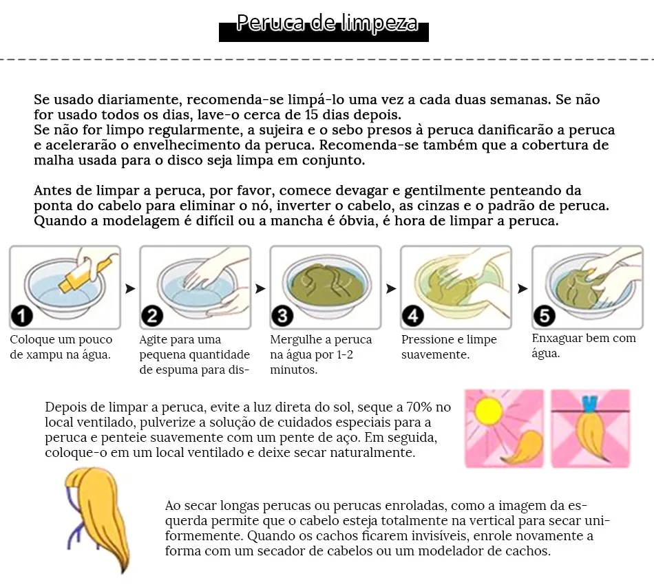 High Quality Apliques e perucas