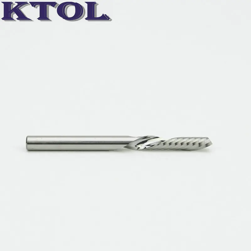 1pc 3.175mm Down Cut 1 Flute Milling Cutter Carbide Spiral Router Bits for Wood MDF Tungsten Carbide End Mill CNC Tool Sets_1