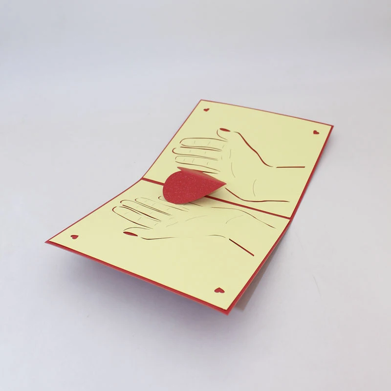  3D Laser Cut Handmade Teachers' Day Show Love Heart Paper Invitation Greeting Cards Valentine's Day - 33020047957
