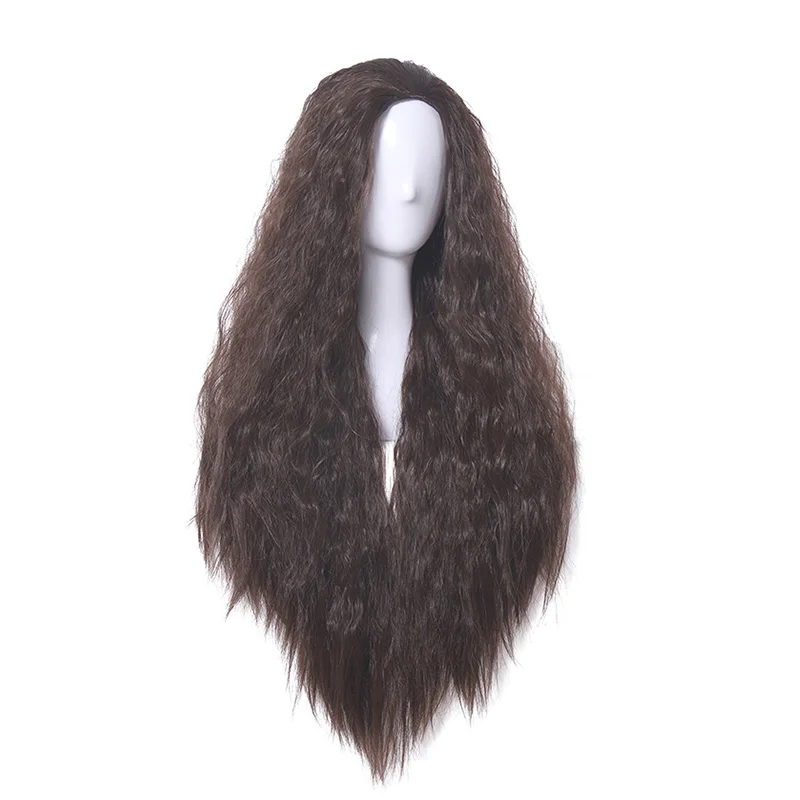 L-email парик Моана Косплей парики принцесса косплей длинные вьющиеся темно-коричневый парик Хэллоуин термостойкие синтетические волосы