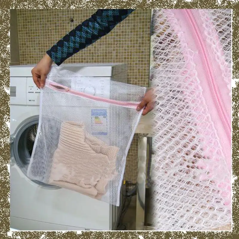

30*40cm Zipper Mesh Laundry Wash Bags Foldable Clothes Protection Net Delicates Lingerie Bra Socks Washing Machine Bag
