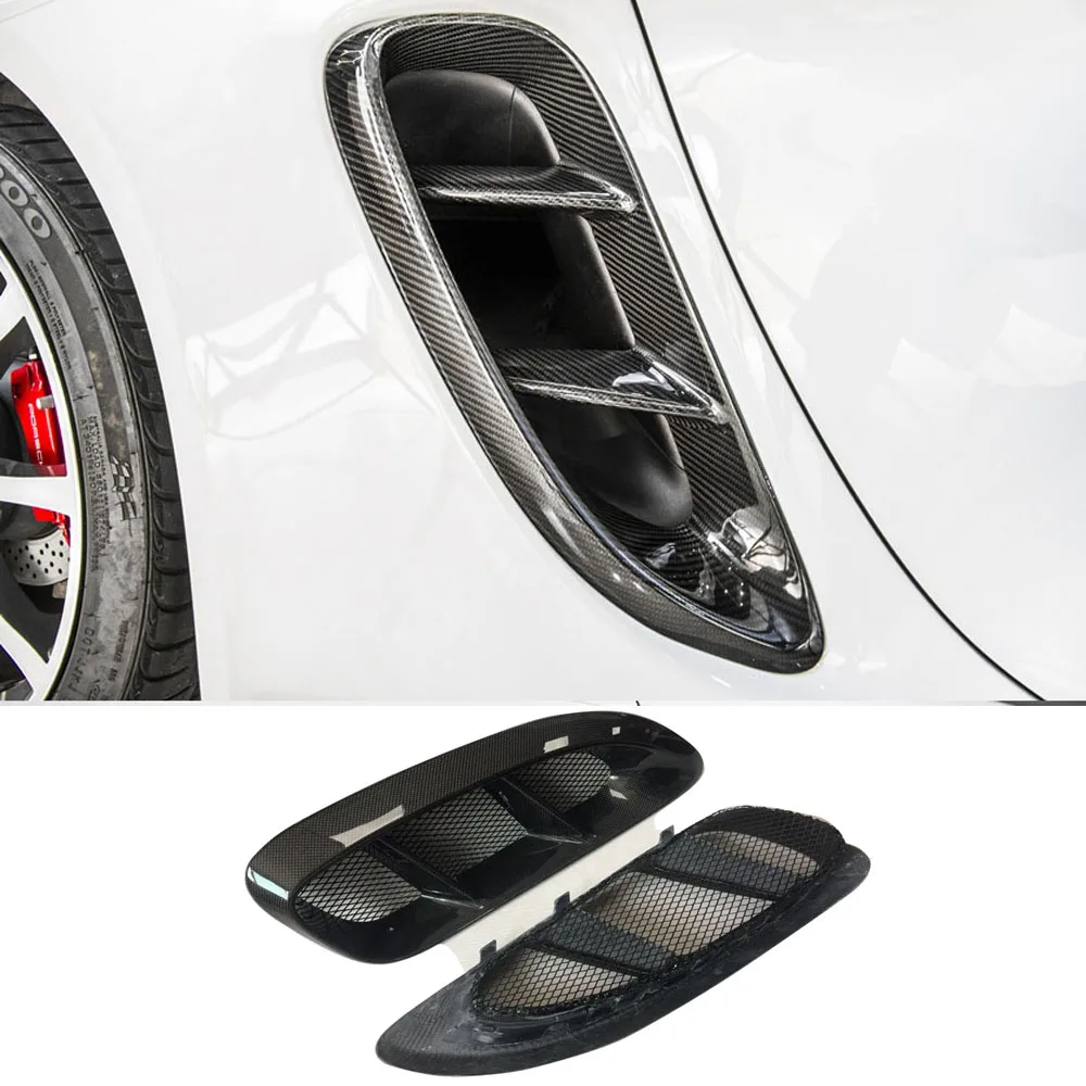 Боковые вентиляционные отверстия из углеволокна 718 для Porsche Boxster Cayman 2016 2018 боковые