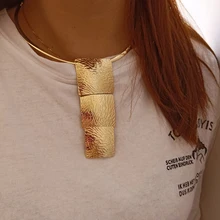 VIVILADY Boho массивные Металлические Ювелирные наборы золотого цвета колье-чокер геометрической формы квадратное Ожерелье Серьги африканские женские свадебные вечерние подарки