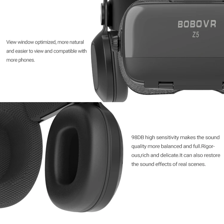 Bobovr Z5 шлем Bobo шлем 3D VR Очки виртуальной реальности наушники для смартфона смартфон Google картонные очки люнет