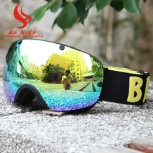 BE NICE professional font b snowboards b font high coverage ski goggles snow font b glasses