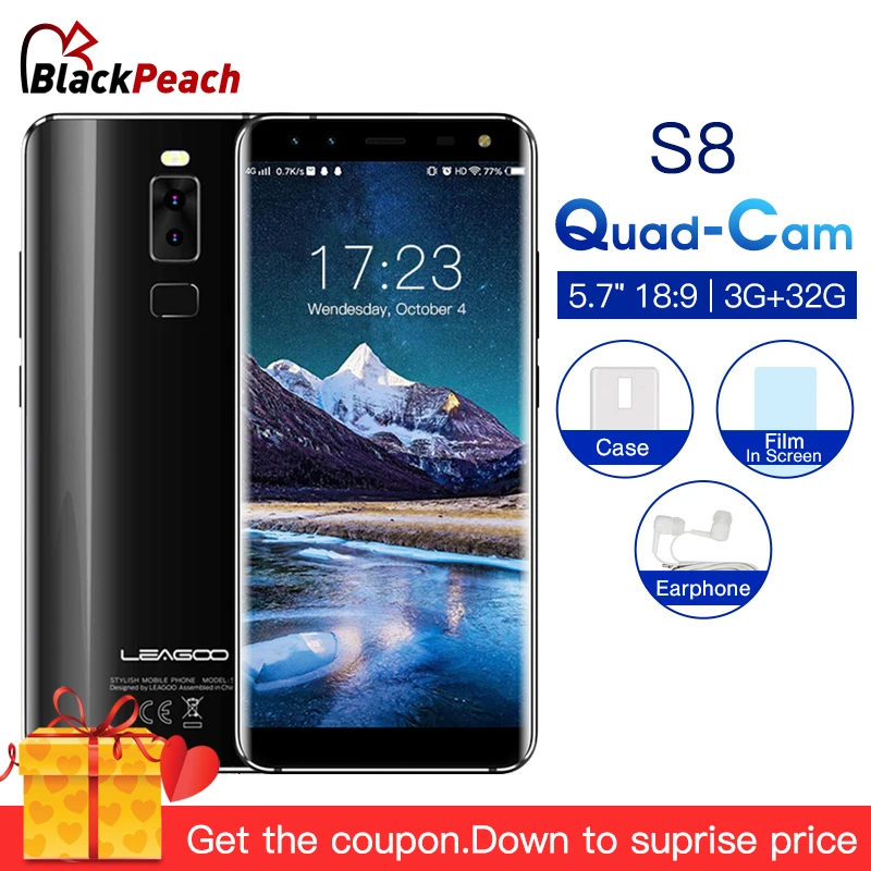 Aliexpress Buy LEAGOO S8 5 72 Inch 18 9 Display Mobile Phone 
