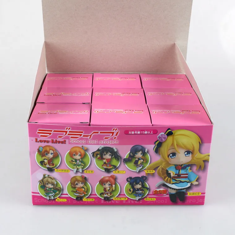 

9pcs/set Love Live! School Idol Festival Kotori Minami Action Figures Anime PVC brinquedos Collection Model toys with retail box