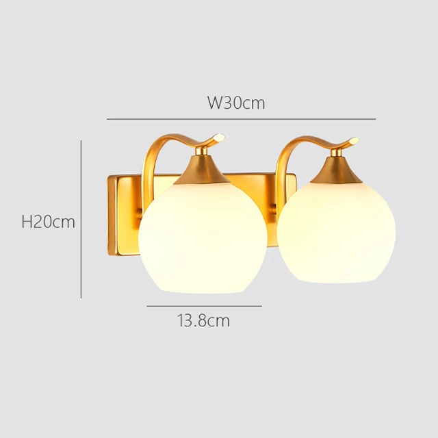 New modern minimalist Round Ball Wall Lamp Creative Single/Double Head E27 Wall Light For Bedroom Bedside Corridor Restaurant - Цвет абажура: 2039-B