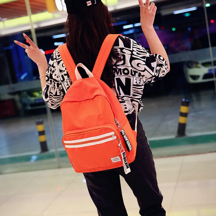 Японский Харадзюку сплошной цвет рюкзак ulzzang дикая кисть уличная Студенческая сумка стример женский рюкзак