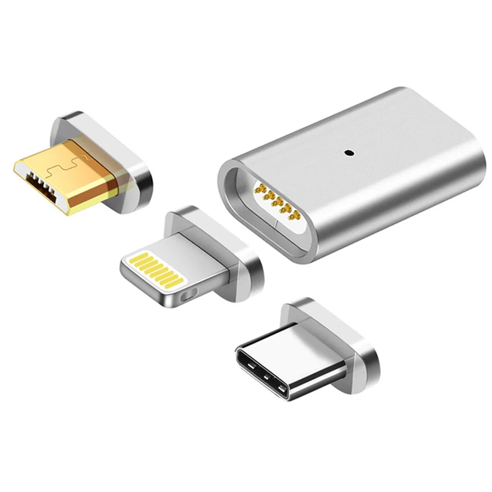 Магнитный USB mi cro Female to type C mi cro Male USB-C Android Магнитный телефонный адаптер для iphone 8 samsung galaxy s9 s8 mi 8 lg g6