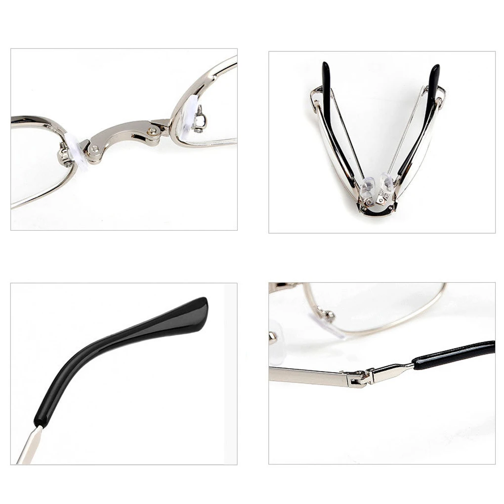 100/150/200/250/300/350/400 градусов объектив Портативный складные очки для чтения пресбиопические увеличительное очки солнцезащитные очки с Чехол