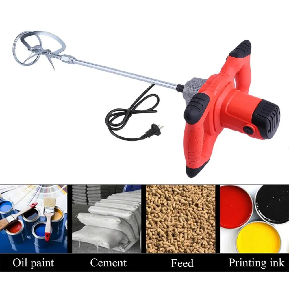 

Professional Industrial Electric Mixer Stirrer Single Paddle Agitator Arm 1600W Mix Feed Coating Plaster Paint Cement Mortar