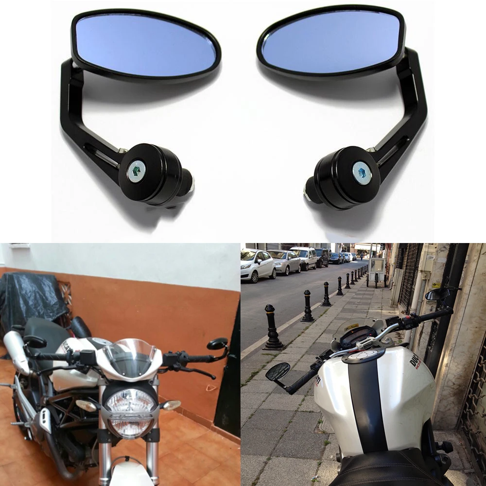 UNIVERSAL 7//8/" CLAMP ON MIRROR LEFT OR RIGHT CUSTOM MOTORBIKE CAFE RACER SCOOTER
