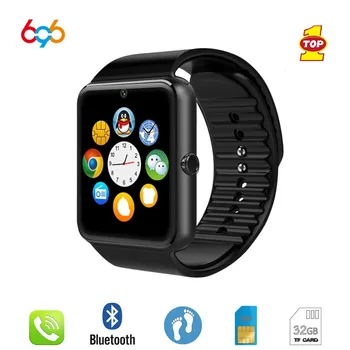 

696 Bluetooth Smart Watch GT08 Clock Sync Notifier Support Sim Card Slot Push Message Connectivity Android and IPhone Smartwatch