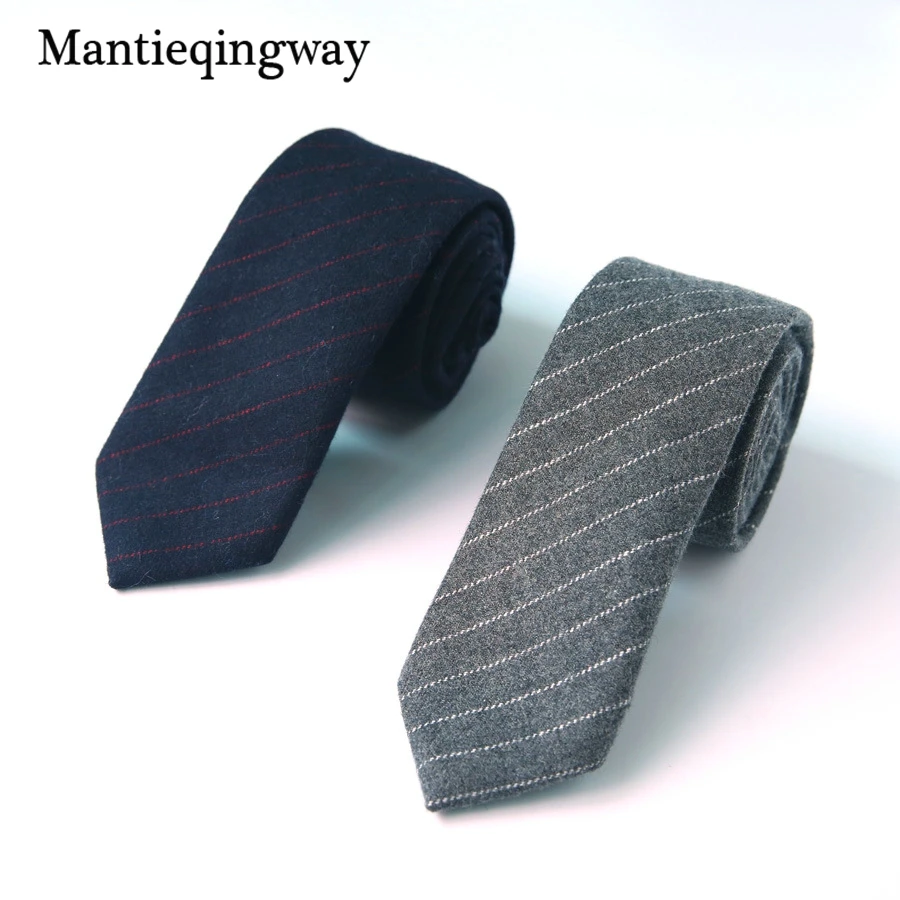 Mantieqingway 7 см Шерстяные Галстуки галстук для свадебной вечеринки деловой