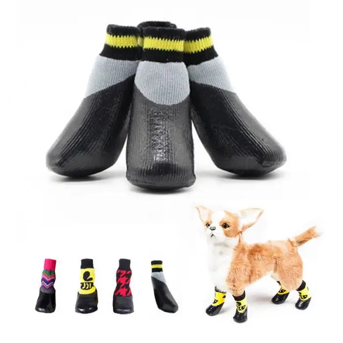 Лидер продаж; 4 шт.; ботинки для собак; водонепроницаемые носки; нескользящие носки для щенков; Уличная обувь для ног; LSK99