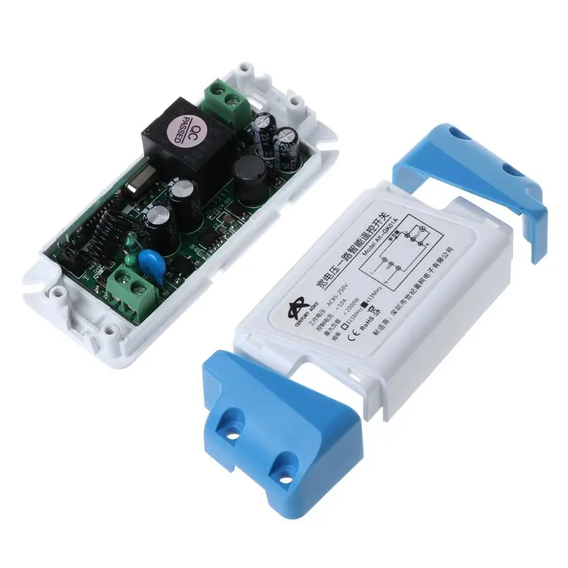 

1Set AC85-250V LED Light Lamp Switch Relay Output Wireless RF Radio Receiver Transmitter Waterproof Module Case with 2CH ON OFF