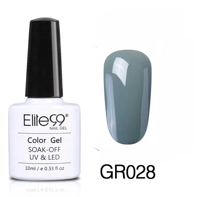 Elite99 10 мл зеленый цвет УФ светодиодный Гель-лак для ногтей Гель-лак DIY Дизайн ногтей Гибридный лак удаляющийся замачиванием Гель-лак GelLak - Color: GR028