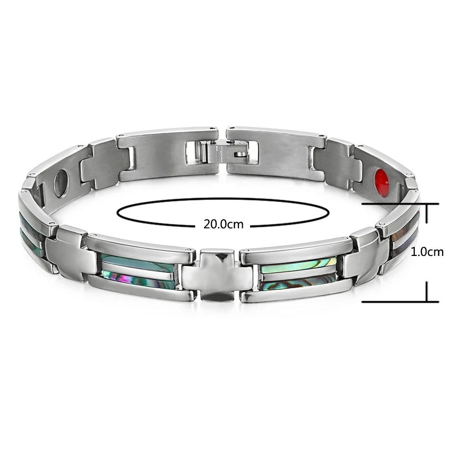 Men Women Unisex Magnetic Bio Health Care Bracelet Titanium Steel Healing Bangle