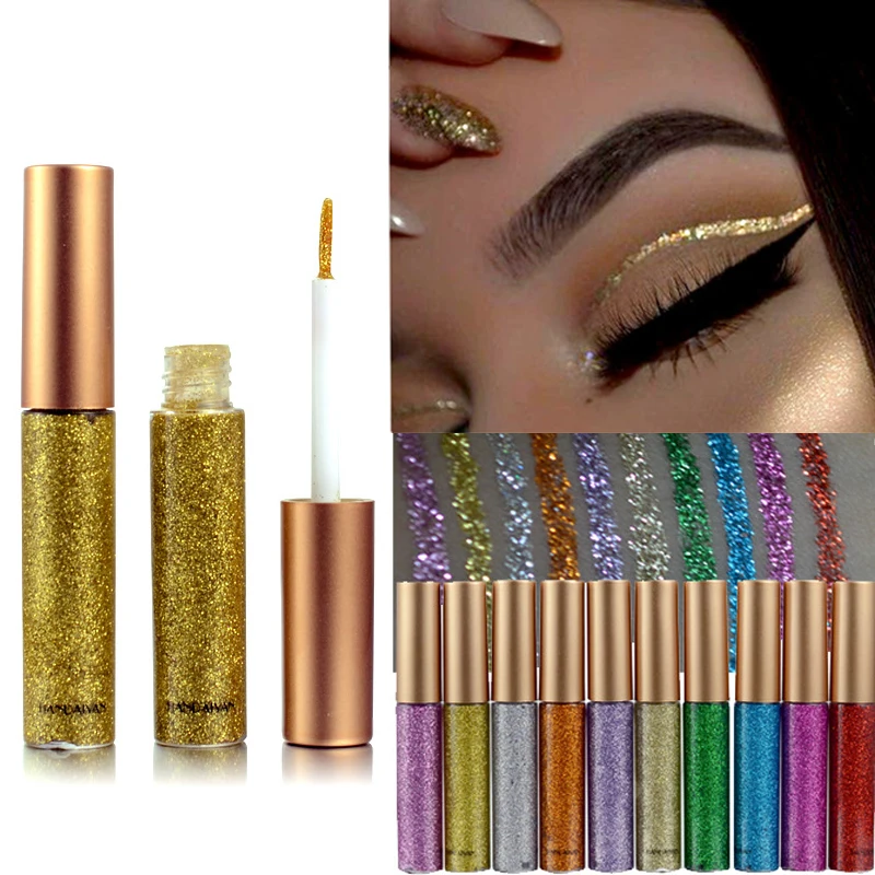 

Liquid Eyeliner Sparkling Shimmer Eye Long Lasting Eyeliner Shimmer Cosmetics Luxury Waterproof Cosmetics Tool Handaiyan