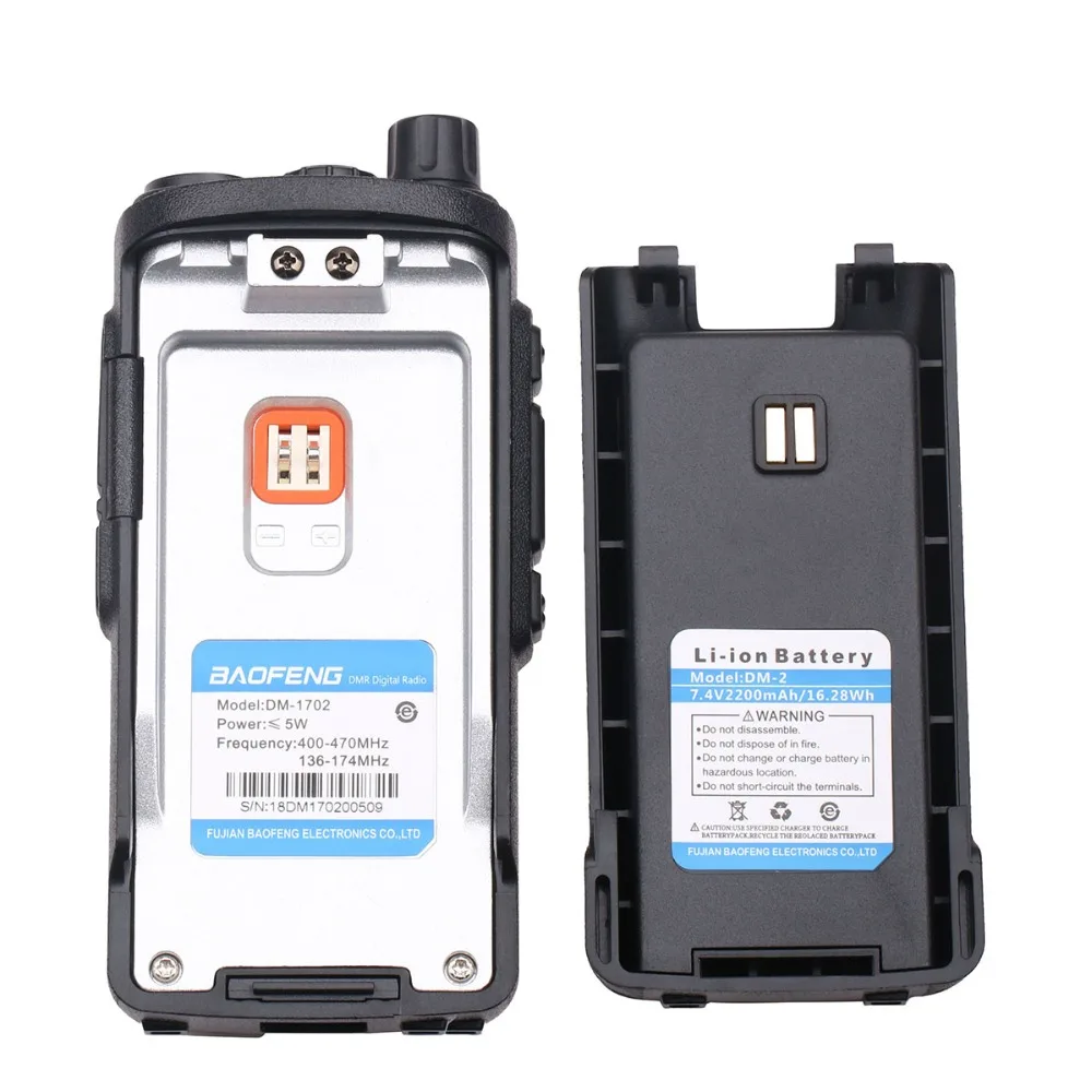 2 шт. Baofeng DM-1702(gps) цифровая рация VHF UHF Двухдиапазонная DMR Dual Time slot Tier 1& 2 Digital DM 1702 портативное радио