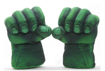 

Free Shipping 1set The Incredible Hulk Spider-Man Plush Gloves 11" Superhero Figure Toys Kids Children Christmas Toy Gifts