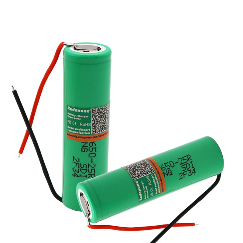 100% Новый оригинальный аккумулятор 18650 3 6 В 2500 мАч для Samsung INR18650 25R литиевые батареи