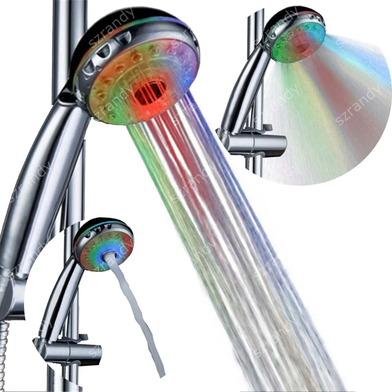 

Multicolor fast flashing Colorful Rain Mist Shower Head without battery