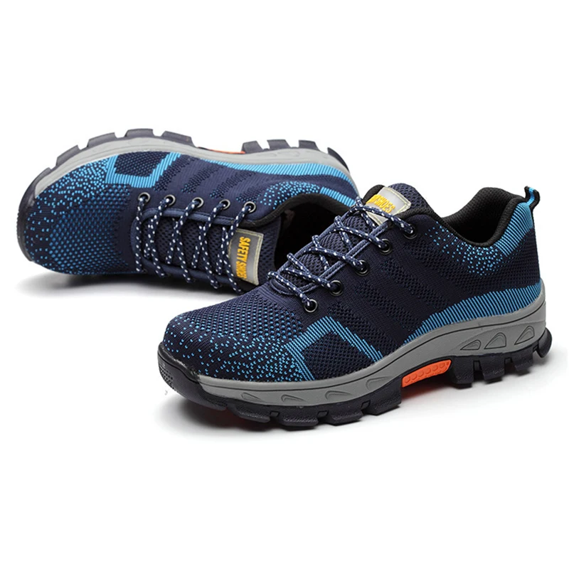 

Spring Men Tooling Boots Breathable Work Safety Shoes Steel Bag Head Anti-slip Puncture Shock Absorption Large Size HH-107