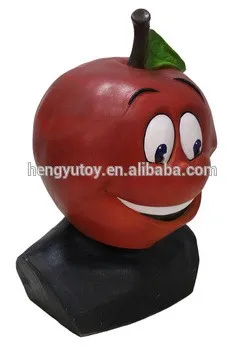 Фруктов раздражает оранжевый Midget Яблочная маска латексный костюм | Дом и сад