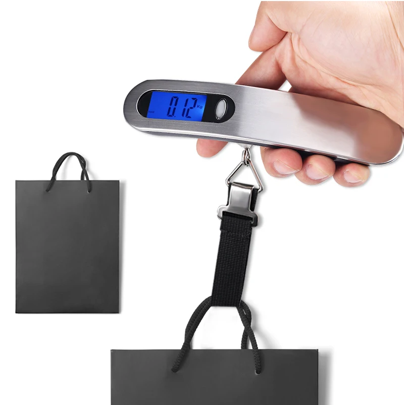 50kg x 10g Digital Electronic Luggage Scale Portable Suitcase Scale LCD Display Travel Hanging Hook Scale