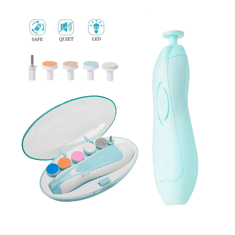 

7 IN 1 Electric Nail Clippers Baby Nail Grinder Pen Nails Trimmer Kit for Kids Safe Effective Baby Manicure Set Tools
