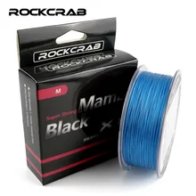 Бренд RockCrab черная Mamba 8X серия 300 м 330 ярдов 8 нитей 10-81LB PE леска плетеная леска многофиламентная плавающая леска