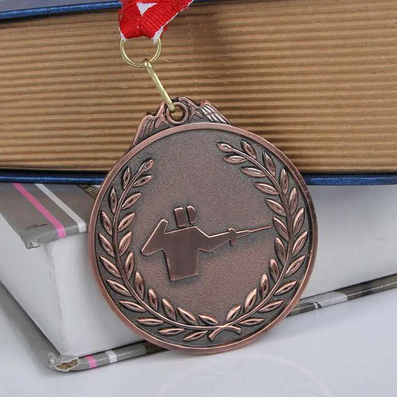 

Fencing Swordplay Metal Medals sports Gold Silver Bronze Printing Pattern