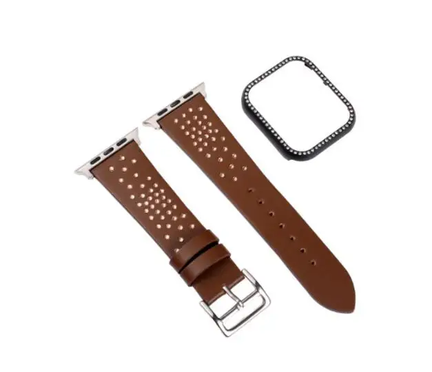 Винтажные ремешки из натуральной кожи для Apple Watch 38 мм 40 мм 42 мм 44 мм, аксессуары для часов, браслет для iWatch серии 4/3/2/1 - Цвет ремешка: dark coffee