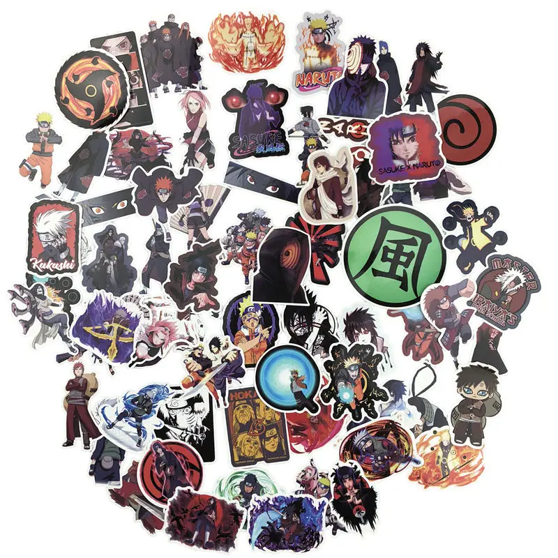 

70pcs Naruto Kakashi Sasuke Mix Laptop Stickers DIY Sticker for Kids Toys Cars Phone Laptop Bicycle Waterproof