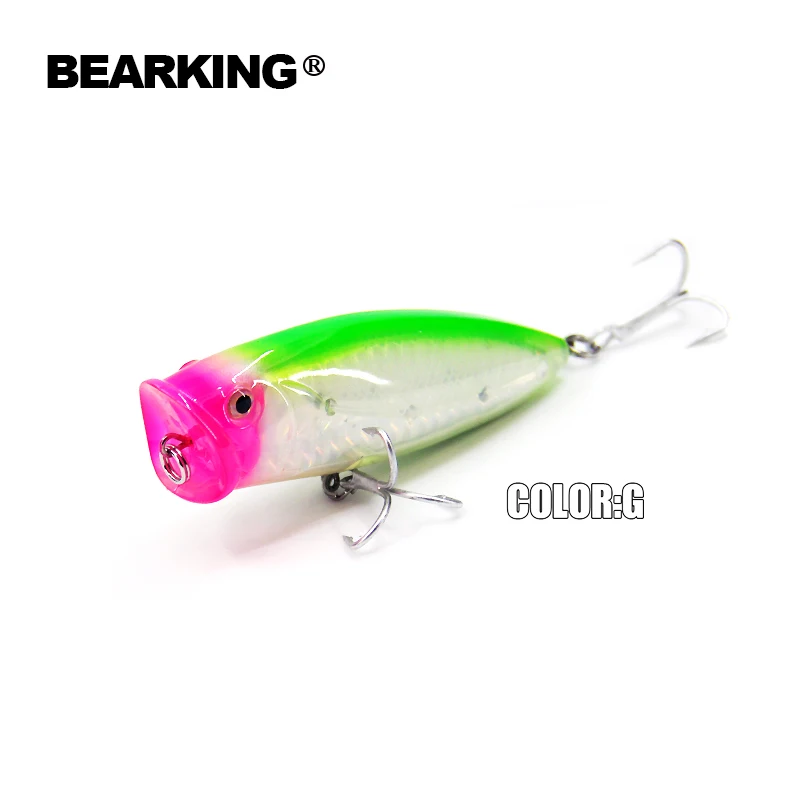 2015 Hot Model:5pcs/lot  fishing lures, assorted colors, bearking crankbait popper 80mm 20g, Floating,topwater
