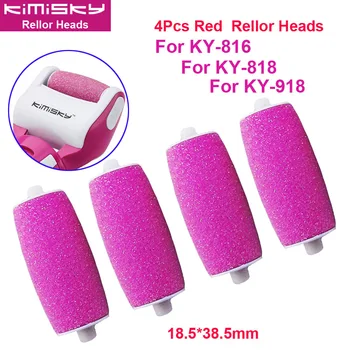 

KIMISKY KY838 Red 4pcs Foot care tool Pedicure tools Electric Foot File Roller Head Pies Callos Feet Pies Callos 18.5*48.5MM