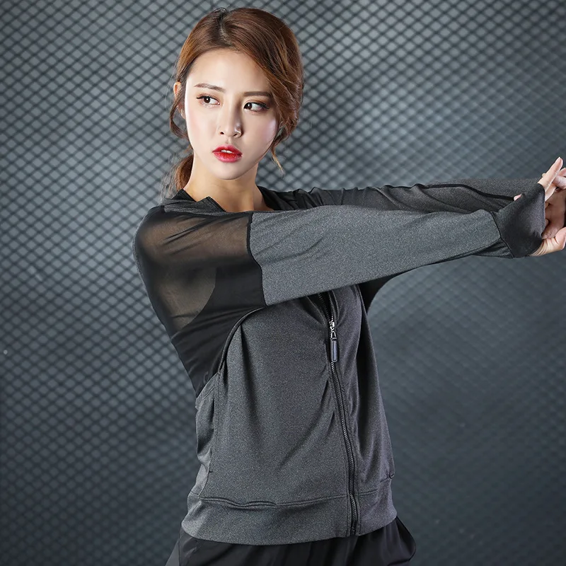 Женская толстовка на молнии Спортивная рубашка для йоги фитнеса бега|yoga shirt|shirt