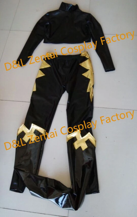 DHL X-men Storm Ororo Munroe костюм супергероя черный и золотой блестящий металлический костюм Хэллоуин Косплей Костюм XM111